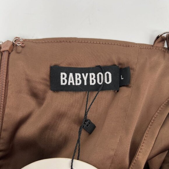 Elegant Brown Cowl Neck Mini Dress | New With Tags - Picture 3 of 8